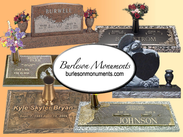 Burleson-Monuemnts-Headstones-Gravemarkers / www.burlesonmonuments.com