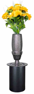 Headstone, cemetery flower vase