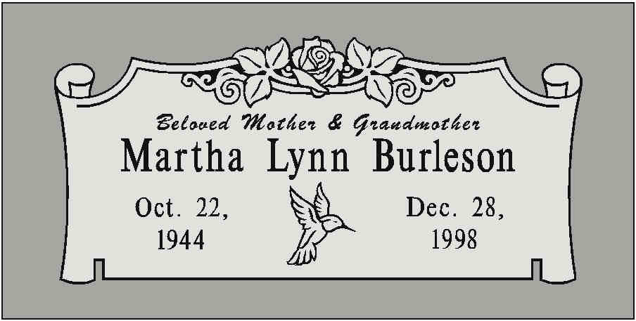 Burleson Monuments, Granite Grave Markers, www.burlesonmonuments.com