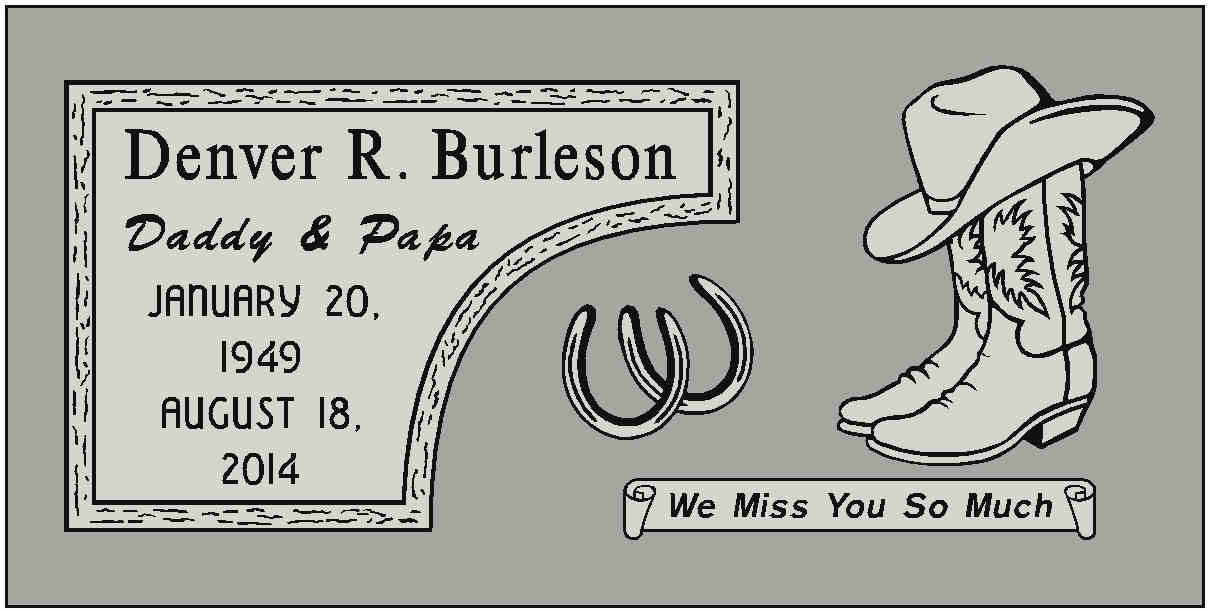 Burleson Monuments, Granite Grave Markers, www.burlesonmonuments.com